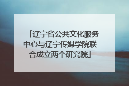 辽宁省公共文化服务中心与辽宁传媒学院联合成立两个研究院