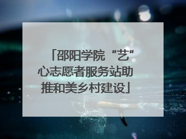 邵阳学院“艺”心志愿者服务站助推和美乡村建设