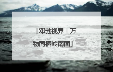 邓勃视界｜万物同栖岭南图