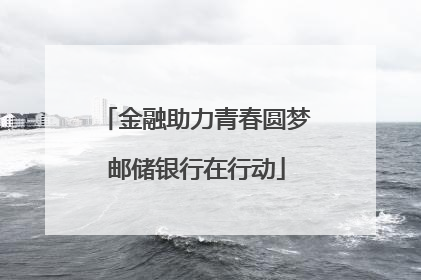 金融助力青春圆梦邮储银行在行动