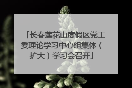 长春莲花山度假区党工委理论学习中心组集体（扩大）学习会召开