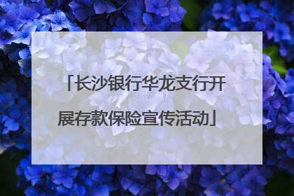 长沙银行华龙支行开展存款保险宣传活动