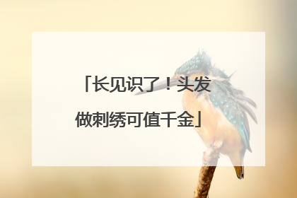 长见识了！头发做刺绣可值千金