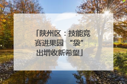 陕州区：技能竞赛进果园 “袋”出增收新希望