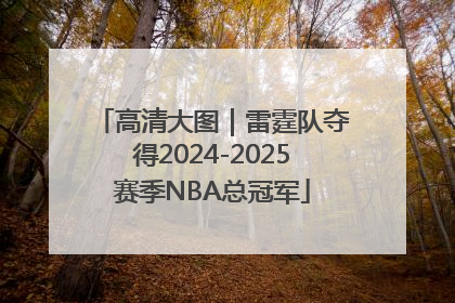 高清大图｜雷霆队夺得2024-2025赛季NBA总冠军