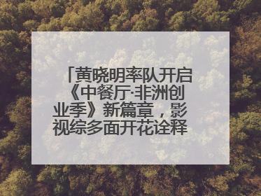 黄晓明率队开启《中餐厅·非洲创业季》新篇章，影视综多面开花诠释全能担当