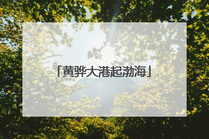 黄骅大港起渤海