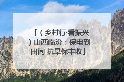 （乡村行·看振兴）山西临汾：保电到田间 抗旱保丰收