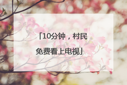 10分钟，村民免费看上电视