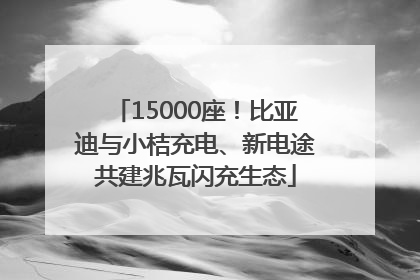 15000座！比亚迪与小桔充电、新电途共建兆瓦闪充生态