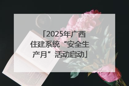 2025年广西住建系统“安全生产月”活动启动