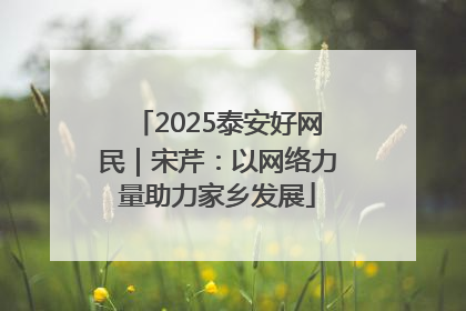 2025泰安好网民｜宋芹：以网络力量助力家乡发展
