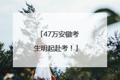 47万安徽考生明起赴考！