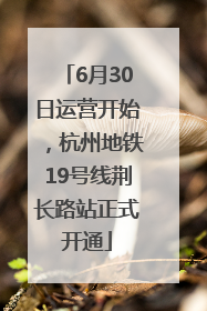 6月30日运营开始，杭州地铁19号线荆长路站正式开通