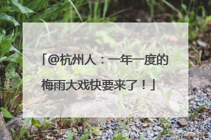 @杭州人：一年一度的梅雨大戏快要来了！