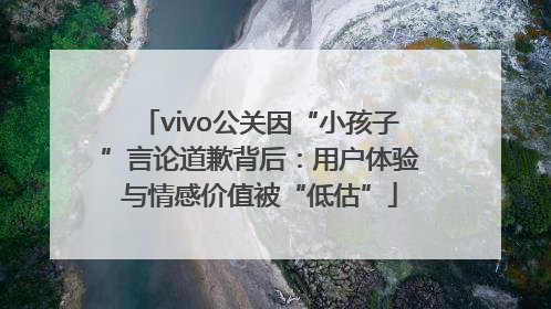 vivo公关因“小孩子”言论道歉背后：用户体验与情感价值被“低估”